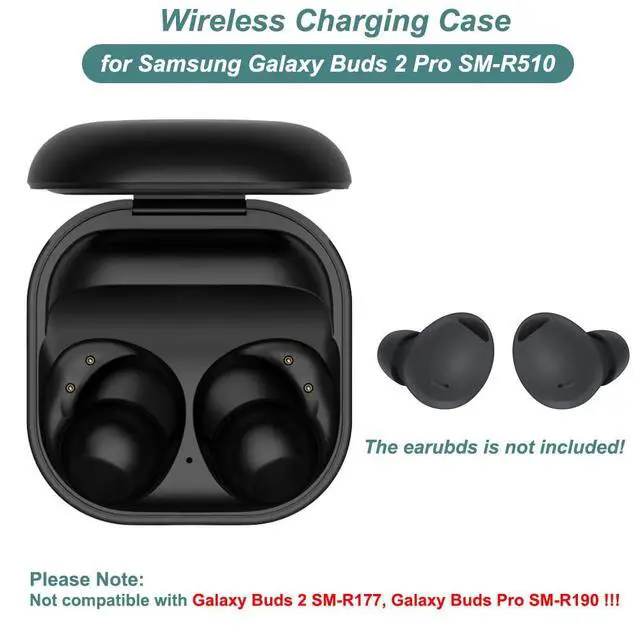 Alt view image 2 of 6 - Charging Case for Samsung Galaxy Buds 2 Pro (SM-R510) Earbuds | Replacement Porable Headphone Charger Case Dock Station for Galaxy Buds 2 Pro