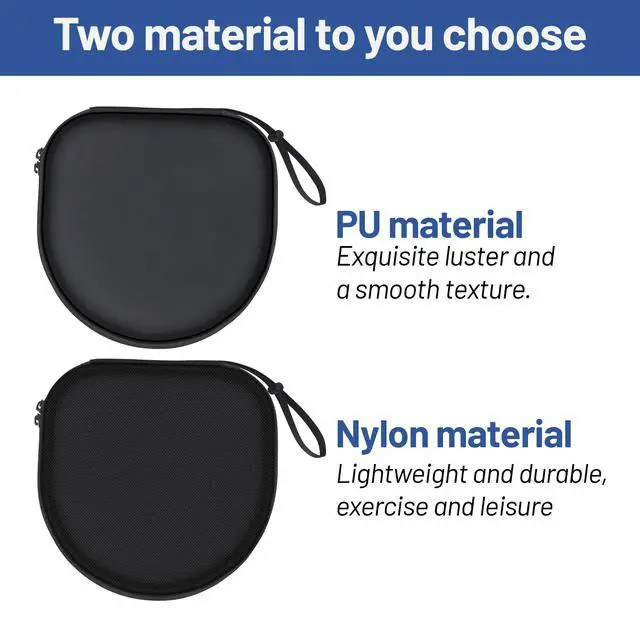 Alt view image 6 of 6 - Headphone Case for Soundcore by Anker Q20i Q30 / JBL Tune 720BT 770NC / Bose QuietComfort/Sony WH-CH720N / TOZO HT3 HT2 / BERIBES/KVIDIO Most Swivel Over Ear Headset, EVA Case (Nylon Material)