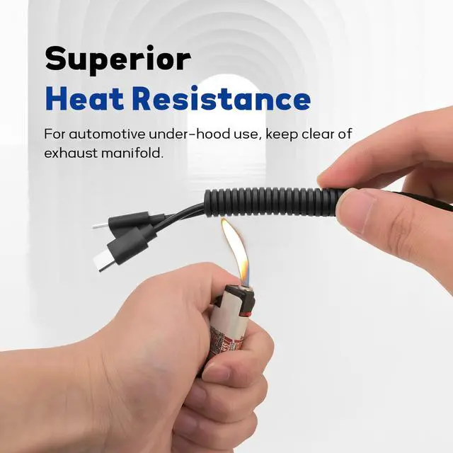 Alt view image 5 of 6 - 100 FT - 3/8 inch Flame Retardant Split Wire Loom Tubing with Installation Tool - Protect Wires from Rabbits, Cats and Other Pets - Black