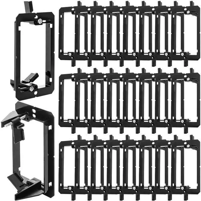 Main image of 25 Pack Low Voltage Mounting Bracket, 1 Gang Flush Mounting Wall Plate, Drywall Cables Pass Through Wallboard, Single Gang Cord Hider for Telephone Wires, Network Cables, Speaker Cables