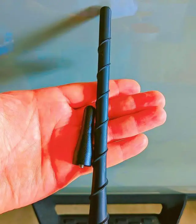 Alt view image 6 of 6 - Antenna for Truck Ford Ranger 2019-2027 | 2" Short Aluminum Replacement, Seamlessly Blends with Vehicle | Prevents Car Wash & Garage Damage