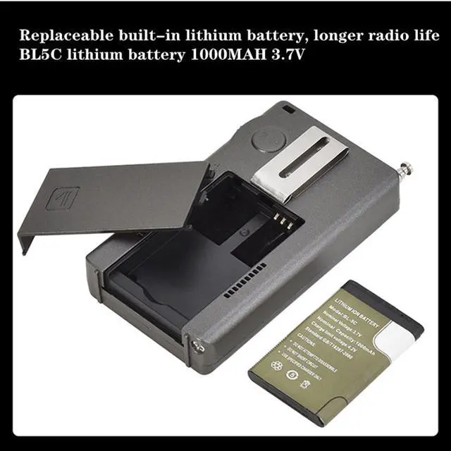 Alt view image 3 of 6 - HRD-747 SSB Shortwave Radio FM MW SW CB AIR VHF UHF UBD WX Wide Frequence Receiver with NOAA Alert and Sleep Timer, FM Stereo Rechargeable Digital Radios with Clock and 9.7ft Wire Antenna