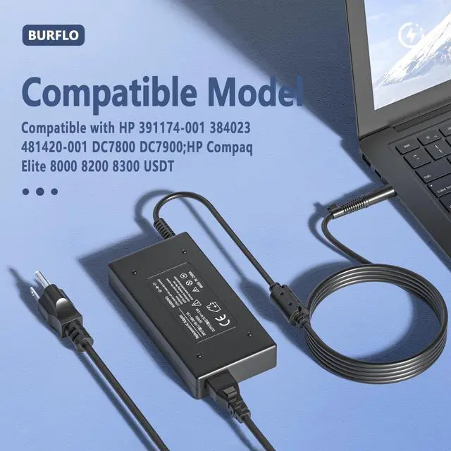 Alt view image 2 of 6 - 90W 135W Power Supply for HP EliteDesk 705 800 G1 G2 G3 USDT Elite Mini | for Elite 8300 8200 8000 7900 7800 Small Desktop Computer (USDT) AC Adapter/Laptop Charger