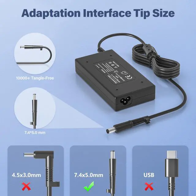 Alt view image 3 of 6 - 90W 135W Power Supply for HP EliteDesk 705 800 G1 G2 G3 USDT Elite Mini | for Elite 8300 8200 8000 7900 7800 Small Desktop Computer (USDT) AC Adapter/Laptop Charger