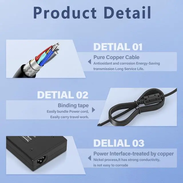 Alt view image 5 of 6 - 90W 135W Power Supply for HP EliteDesk 705 800 G1 G2 G3 USDT Elite Mini | for Elite 8300 8200 8000 7900 7800 Small Desktop Computer (USDT) AC Adapter/Laptop Charger