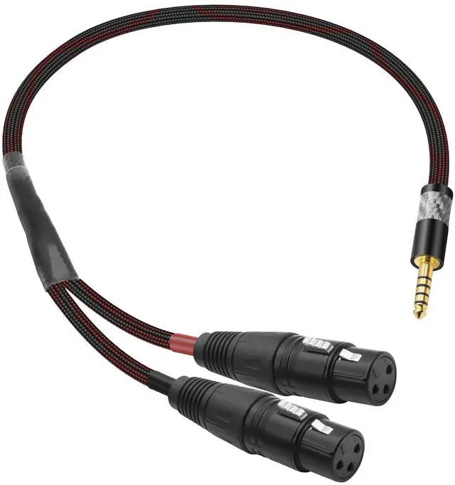 Main image of 4.4mm to Dual XLR 3 Pin Balance Female Headphone Audio Splitter | Adapter Cable HiFi for PHA2A WMLA ZX300A DAC AMP - 0.5M/1.6FT (4.4mm to 2*XLR Female)