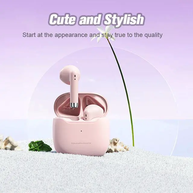 Alt view image 6 of 6 - TWS-19 Wireless In-Ear Headphones, White, Bluetooth 5.3, 5H Battery, Waterproof, Kids (6+), Sport, Gaming