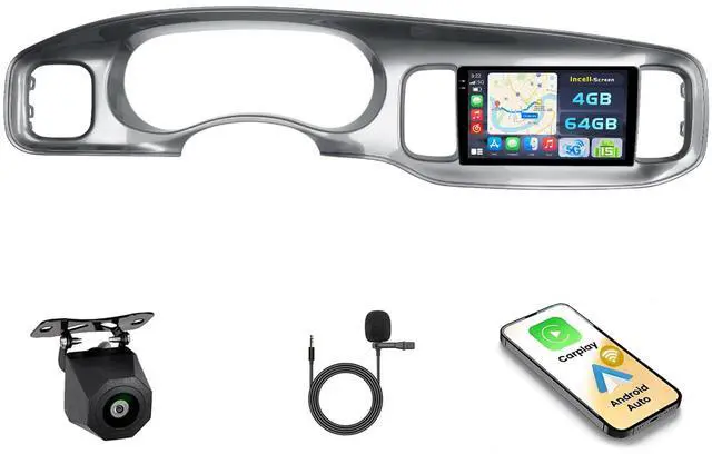 Main image of 4+64G 9'' Android 15 Car Stereo for Dodge Charger 2011-2014 | In-Cell Touchscreen, Wireless Carplay Android Auto, 5G WiFi/Bluetooth/Mirror Link, GPS SWC FM/RDS/EQ, Backup Camera