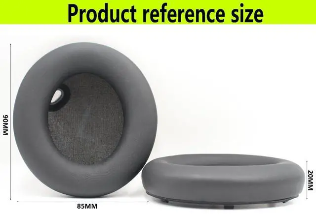 Alt view image 4 of 6 - Replacement Ear Pads for Anker Soundcore Space One Headphones Black | Soft high-quality protein leather / Slow recovery memory foam ear pads / Ear cover