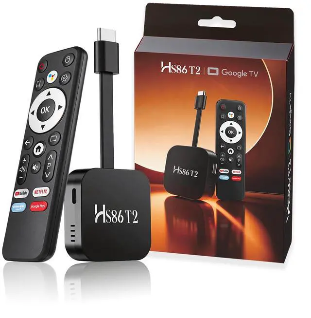Main image of Latest Smart TV Stick Android 14.0 2026 4K @60fps Ultra HD TV Stick Android Box 2GB RAM 16GB ROM RK3518 Processor Dual WiFi 6 2.4G/5G BT5 HDR10+ USB2.0 HDMI 2.0 with Bluetooth Voice Remote Control