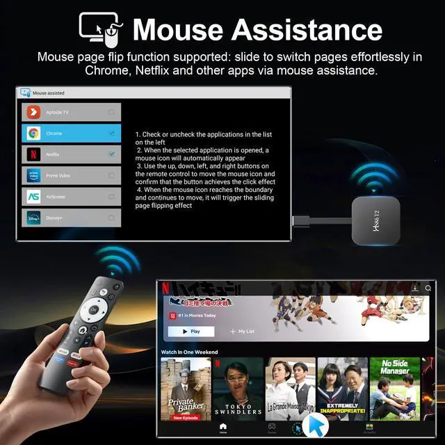 Alt view image 4 of 6 - Latest Smart TV Stick Android 14.0 2026 4K @60fps Ultra HD TV Stick Android Box 2GB RAM 16GB ROM RK3518 Processor Dual WiFi 6 2.4G/5G BT5 HDR10+ USB2.0 HDMI 2.0 with Bluetooth Voice Remote Control