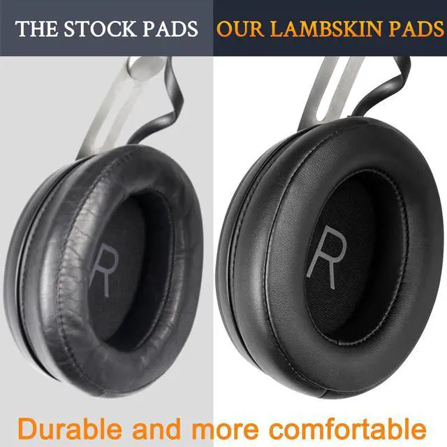 Alt view image 5 of 6 - Lambskin Earpads Replacement for Sennheiser Momentum 3 Wireless Noise Cancelling Over/Around-Ear Headphones, Ear Pads Cushions with Soft Noise Isolation Memory Foam - Black