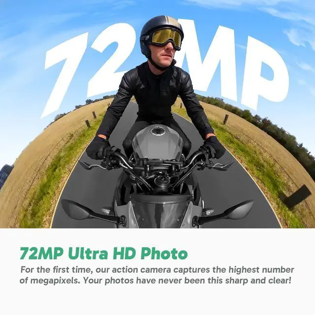 Alt view image 5 of 6 - 360 Weatherproof 360° Action Camera Motorcycle Combo and Camera Carrying Case Bundle
