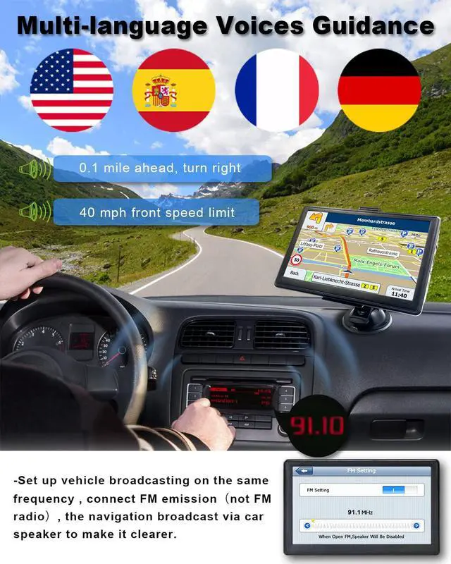Alt view image 2 of 6 - GPS Navigator for Car, Truck GPS Commercial Drivers 2026,7 inch | Free Maps Updates, with 7 inch TouchScreen, Custom Truck Routing, Spoken Driver Alerts