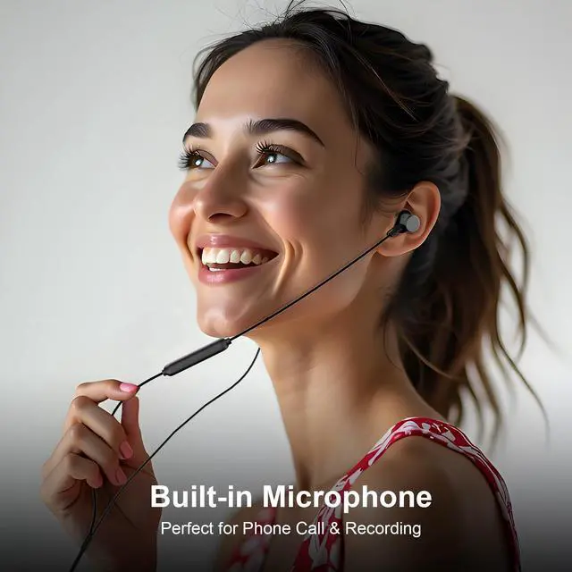 Alt view image 4 of 6 - USB C Wired Headphones Magnetic in Ear Type C Earbuds with Mic Nylon Black | Nylon Braided Tangle-Free USB C Earphones for iPhone 17 16 15 Galaxy S26 S25 S24 for Google Pixel 10 for iPad/MacBook Andro