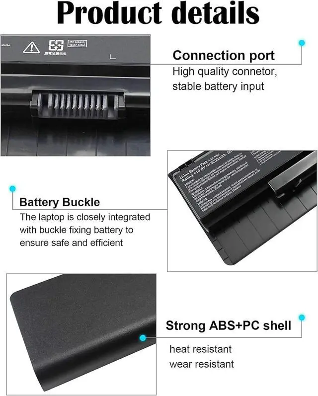 Alt view image 4 of 5 - A32-N56 A31-N56 A32-N46 A33-N56 Laptop Battery Replacement for ASUS N46 N46V N46VM N46VZ N56 N56D N56V N56J N56JK N56JN N56JR N56VB N56VJ N56VM N56VZ N56DP N76V N76VJ N76VM N76VZ Series(10.8V 56Wh)