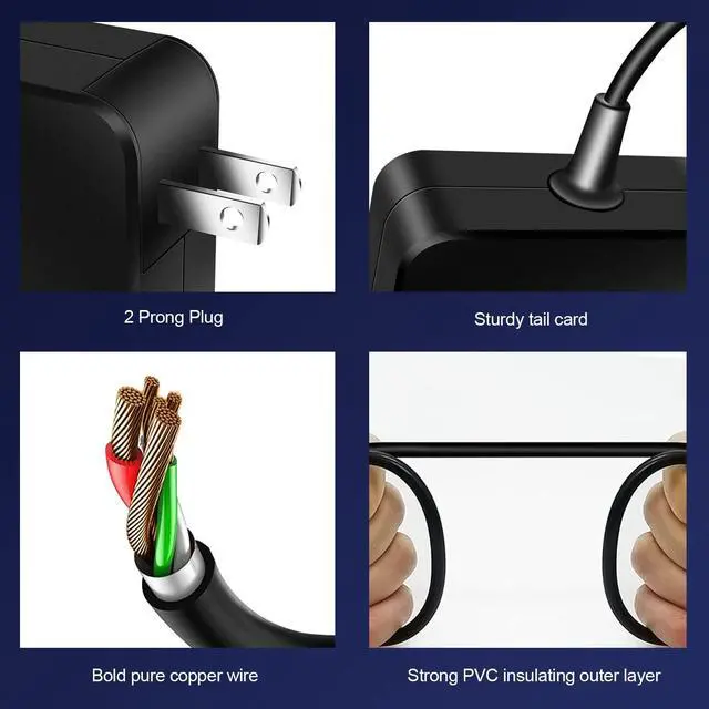 Alt view image 6 of 6 - Laptop Charger Compatible with Asus Vivobook Flip 17 14 15, S14 S15 S13, Go 15 14 12 with Round Connector 65W/45W/33W