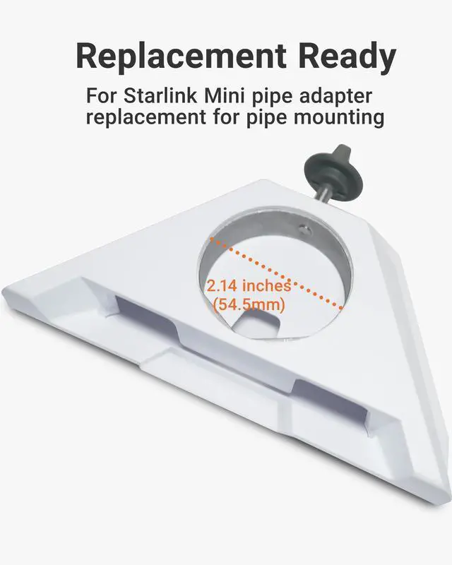 Alt view image 4 of 6 - Starlink Mini Pipe Adapter Kit (Built-in Durable Aluminum Frame) Fits 1/4" Tripod / Pipe / Pole Mount | ORLNK