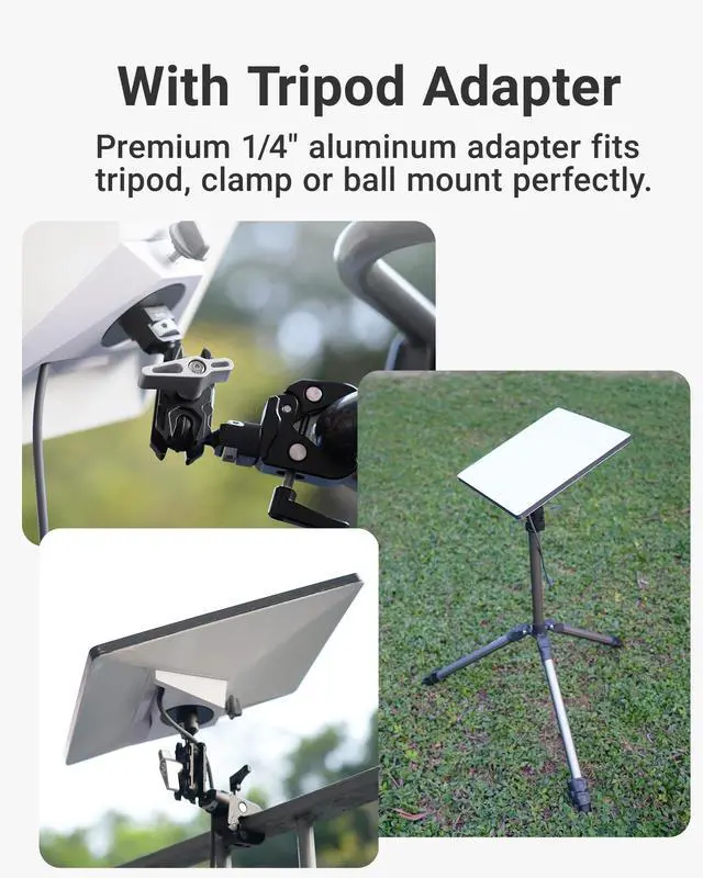 Alt view image 5 of 6 - Starlink Mini Pipe Adapter Kit (Built-in Durable Aluminum Frame) Fits 1/4" Tripod / Pipe / Pole Mount | ORLNK