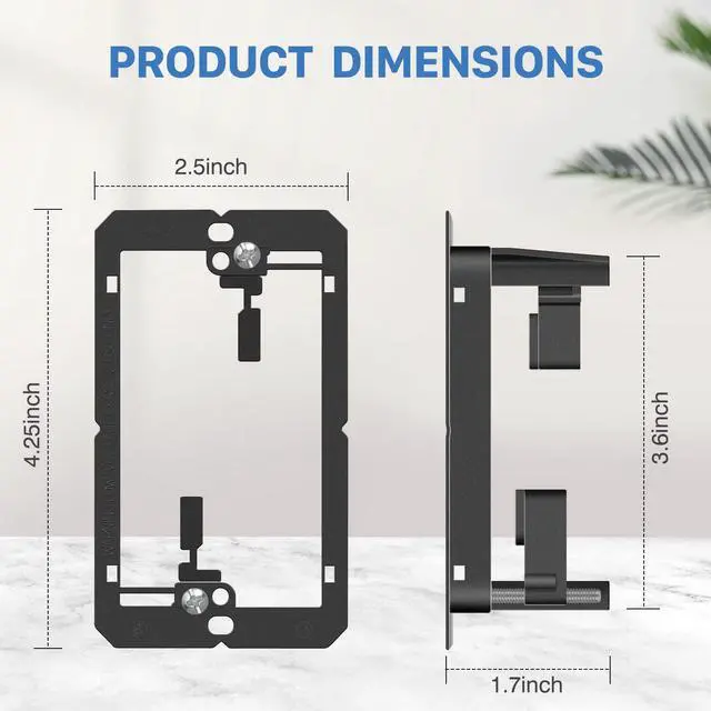 Alt view image 5 of 6 - 10 Pack 1-Gang White Brush Wall Plate with Low Voltage Mounting Bracket | In-Wall Management Cable Pass Through Wire Hider for HDMI, Ethernet,Speaker, Home Theater, Versatile Use, Easy Installation