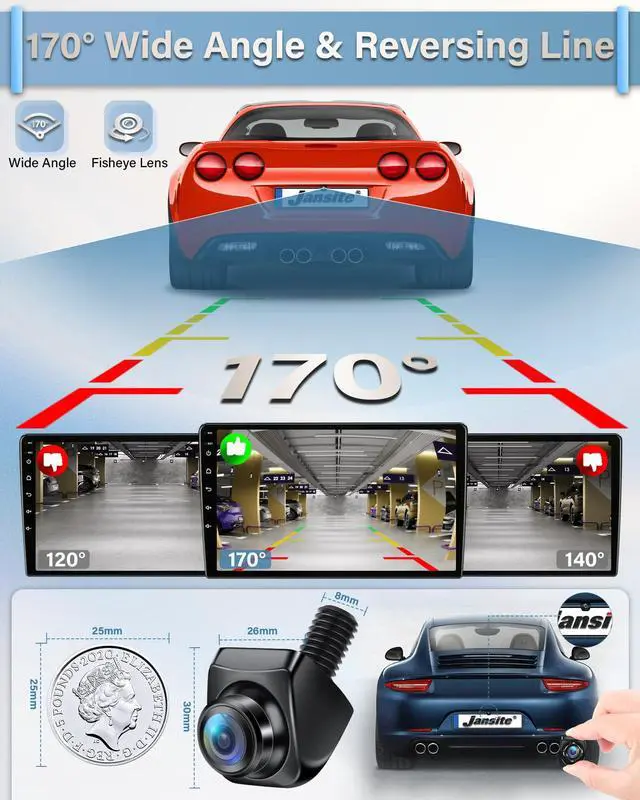 Alt view image 4 of 6 - Backup Camera Switchable Button Support AHD 1080P/720P/CVBS/PAL, 170° Wide Angle, Super Clear Night Vision, IP69 Waterproof Reverse Camera, Front/Side/Rear View Camera for Cars/Trucks/SUVs/Vans