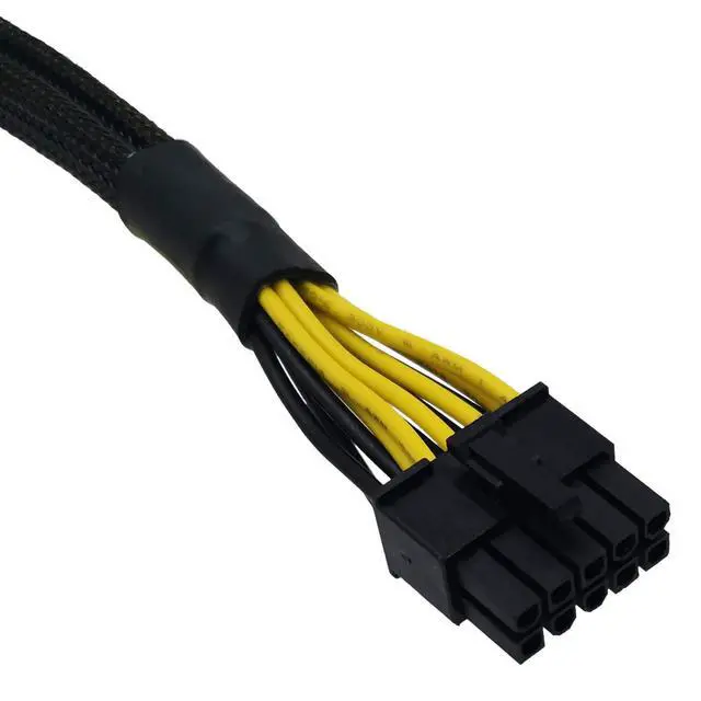 Alt view image 2 of 6 - GPU Power Cable for Dell Precision 5820 7820, 10 Pin to 8 Pin(6+2) 6 Pin PCIe GPU Power Adapter Sleeved 21-inch (53cm)