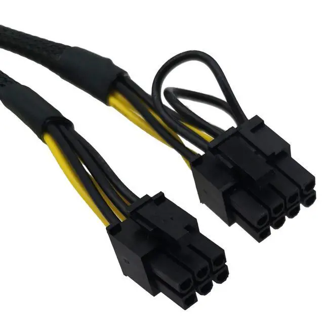 Alt view image 3 of 6 - GPU Power Cable for Dell Precision 5820 7820, 10 Pin to 8 Pin(6+2) 6 Pin PCIe GPU Power Adapter Sleeved 21-inch (53cm)
