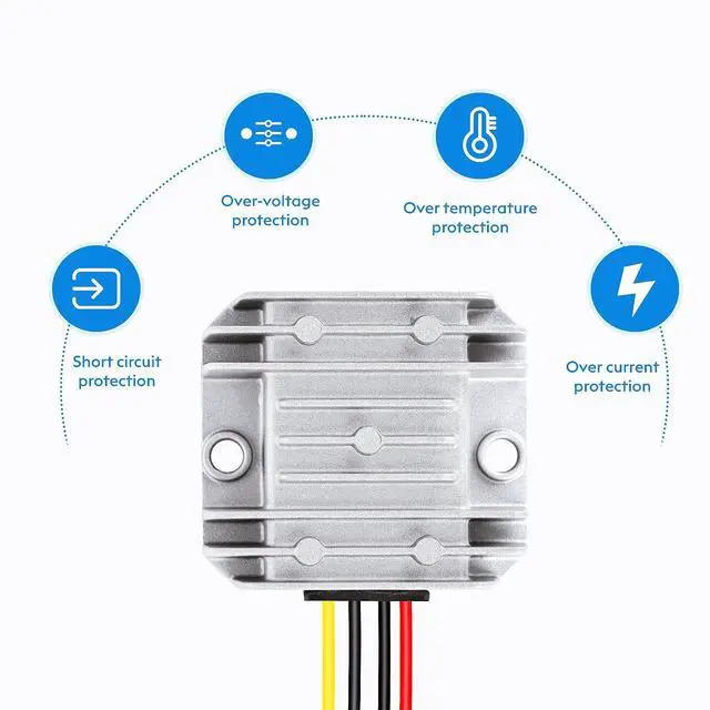 Alt view image 2 of 6 - DC 12V 24V to 6V 10A 60W Car Power Step Down Converter Voltage Regulator Reducer Waterproof Buck Module
