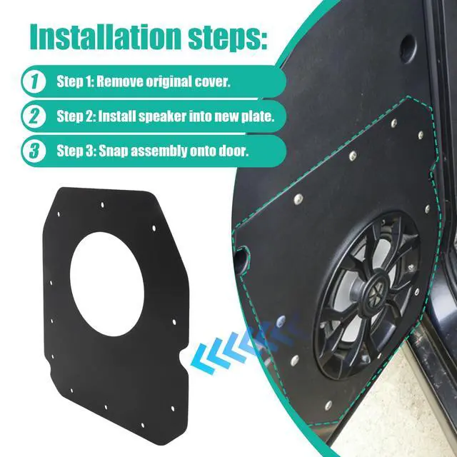 Alt view image 5 of 6 - Front Door Speaker Mount Plates for CF MOTO U10 PRO Highland 6.5 Inch Pair | Left & Right, Includes Mounting Hardware, Sealing Design, Door Panel Trimming Required