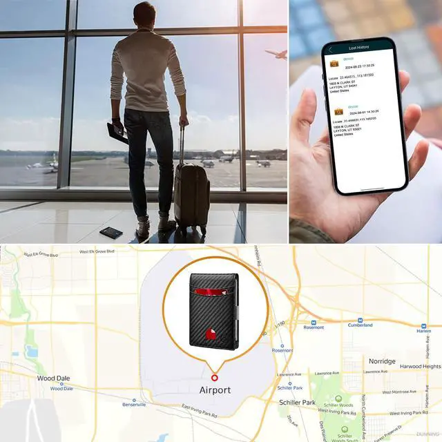 Alt view image 5 of 6 - 1Pc Smart Wallet for Men, GPS Tracker Card Finder, Slim Card Holder, Valentines Day Gift for Boyfriend