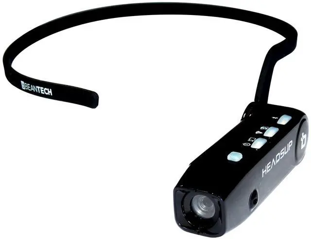 Main image of HeadsUp Head Mounted 1080P FHD Wearable Vlog Camera Recorder with APP Control, Hands Free Headband Streaming Camera for Live Display, Hands-Off Music and Phone Calls - Black