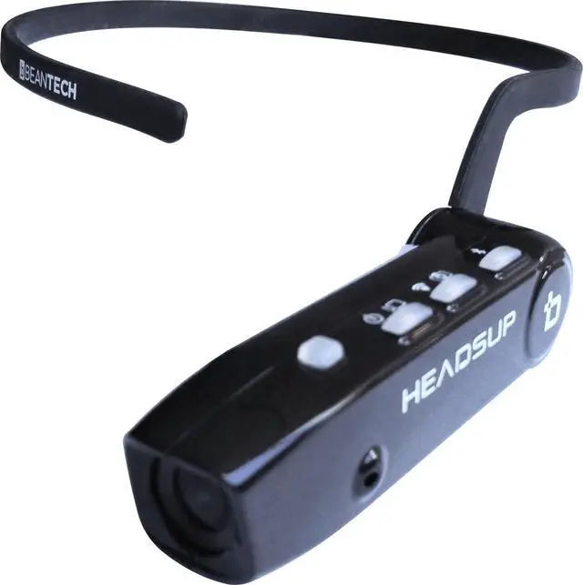 Alt view image 2 of 6 - HeadsUp Head Mounted 1080P FHD Wearable Vlog Camera Recorder with APP Control, Hands Free Headband Streaming Camera for Live Display, Hands-Off Music and Phone Calls - Black