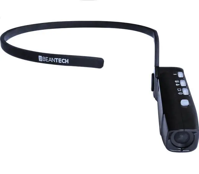 Alt view image 4 of 6 - HeadsUp Head Mounted 1080P FHD Wearable Vlog Camera Recorder with APP Control, Hands Free Headband Streaming Camera for Live Display, Hands-Off Music and Phone Calls - Black