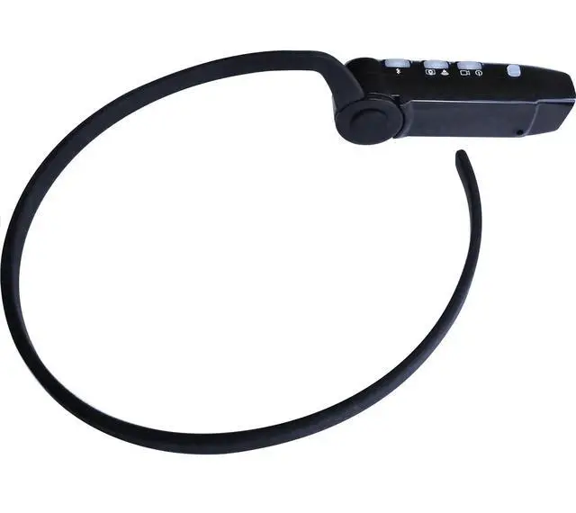Alt view image 6 of 6 - HeadsUp Head Mounted 1080P FHD Wearable Vlog Camera Recorder with APP Control, Hands Free Headband Streaming Camera for Live Display, Hands-Off Music and Phone Calls - Black