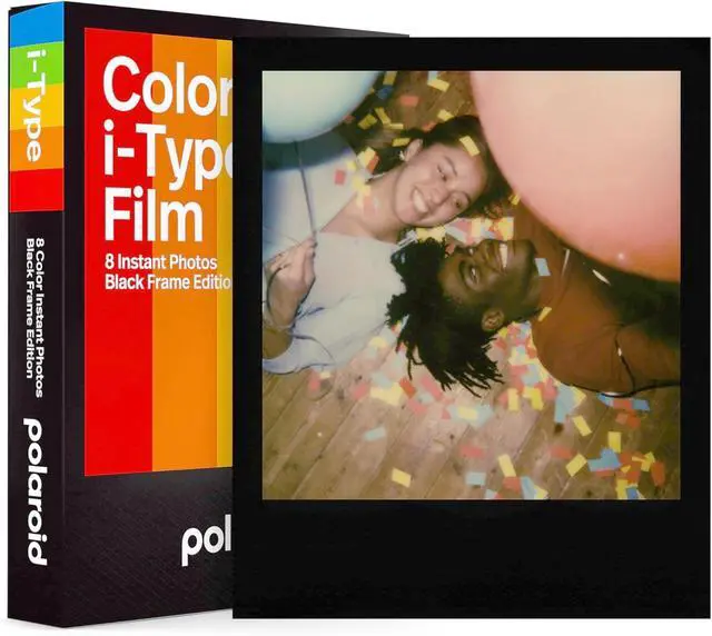 Alt view image 2 of 4 - Instant Color Film Black Frame Edition for i-Type Cameras 2 Pack, 16 Instant Photos Bundle with a Cleaning Cloth