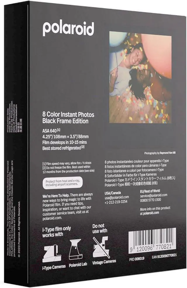 Alt view image 3 of 4 - Instant Color Film Black Frame Edition for i-Type Cameras 2 Pack, 16 Instant Photos Bundle with a Cleaning Cloth