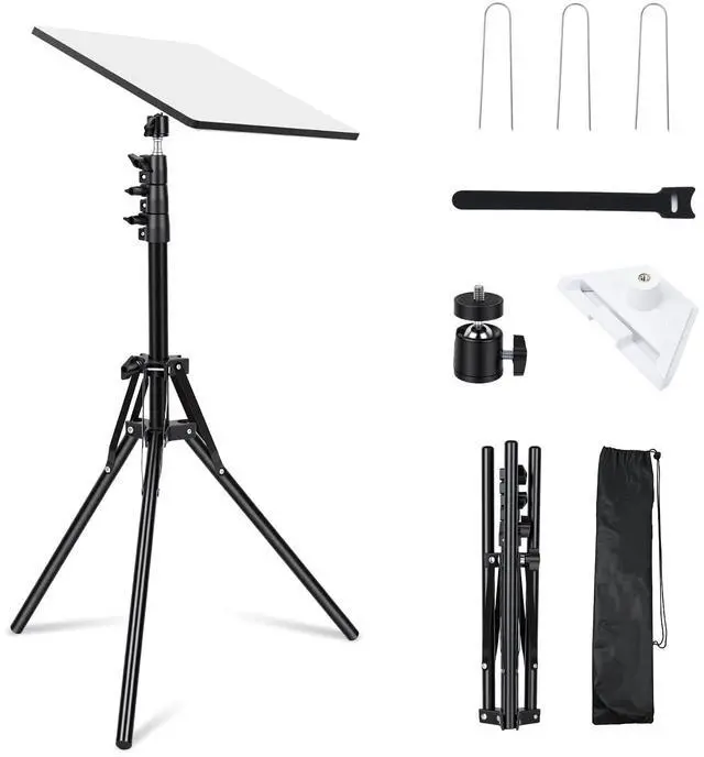 Main image of 63'' Starlink Mini Tripod Mount, with Starlink 1/4" Screw Adapter | Adjustable Height Portable Reverse Foldable Light Stand, Tripod Stand with U-Shaped Ground Stakes for Outdoor & Yard