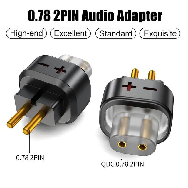 Alt view image 3 of 6 - 0.78 2PIN Male to QDC 2PIN Female Headphone Adapter for 0.78 2PIN Earbuds to QDC Cable Lossless Audio Adaptor for KZ ZSN ZS10 ZSX ZST ZSR AS12 AS16 for TRN BA5 V90 V10 V20 MOONDROP 1 Pair Black