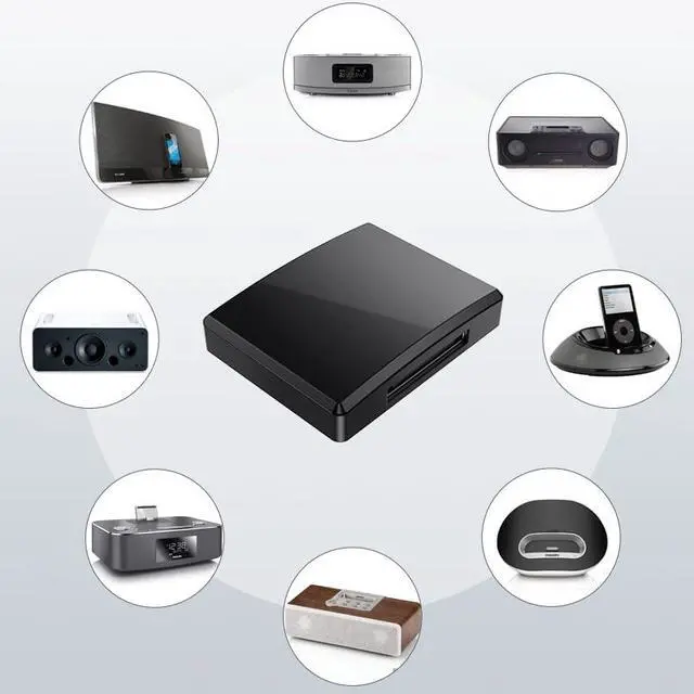 Alt view image 4 of 6 - 30 Pin Bluetooth Adapter Receiver,Wireless 30Pin Stereo Audio Adapter Bluetooth 5.4 Music Receiver for Sounddock II 2 10 Lifestyle V35 135 Digital Music System Home Entertainment Speakers