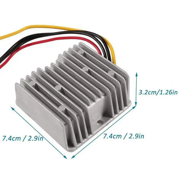 Alt view image 3 of 6 - DC Voltage Reducer Converter DC 8V-40V to 12V 10A 120W Reducer Power Converter Waterproof Regulator Module Transformer for Golf Cart Club Car (8V-40V to 12V 10A Converter)