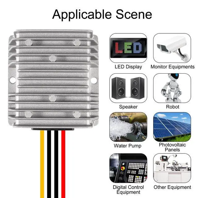 Alt view image 5 of 6 - DC Voltage Reducer Converter DC 8V-40V to 12V 10A 120W Reducer Power Converter Waterproof Regulator Module Transformer for Golf Cart Club Car (8V-40V to 12V 10A Converter)