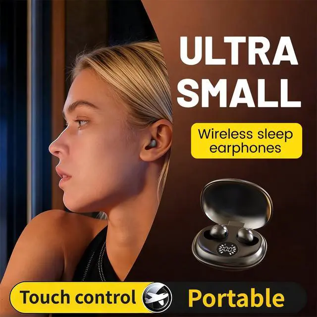 Alt view image 6 of 6 - Wireless Sleep Earbuds Bluetooth 6.0,Mini Invisible Sleep Earbuds for Side Sleepers,LED Display Portable Case Small Earphones for Sleep Work Sports(Black)