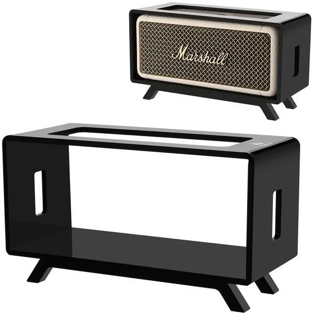 Main image of Acrylic Desktop Stand Holder Compatible with Marshall Emberton/Emberton II/Emberton III Speaker, Table Holder Display Shelf Speaker Desktop Stand Shelf (Black)