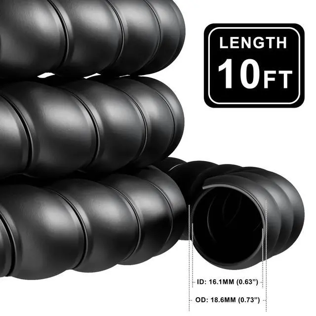 Alt view image 2 of 6 - Hydraulic Hose Protector, 1/2" OD x 10' Length Spiral Wrap
