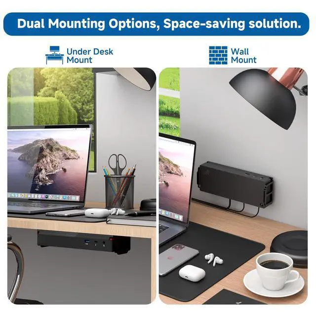 Alt view image 4 of 6 - Acrylic Mount for Lenovo ThinkPad Universal Thunderbolt 4 Dock | Under Desk & Wall Mount Holder for ThinkPad Thunderbolt 3 Dock Gen 2 Docking Station, Sturdy Clear Acrylic, Bracket Only