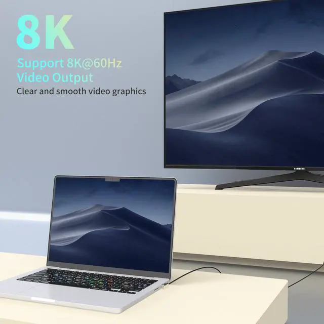 Alt view image 4 of 6 - 240W 90° Magnetic USB-C Adapter 2-Pack, 24Pin, Detachable | 40Gbps data, 8K 60Hz video, Thunderbolt 3/4, compatible with MacBook Pro/Air, PS5, PSVR2, and Type-C devices