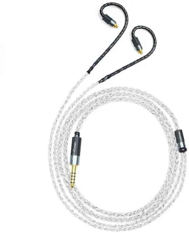 Main image of 5N OFC Silver Plating+Graphene Mixed Braid Earphone Replacement Cables for Sennheiser IE200 IE300 IE600 IE900 (4.4mm Plug)
