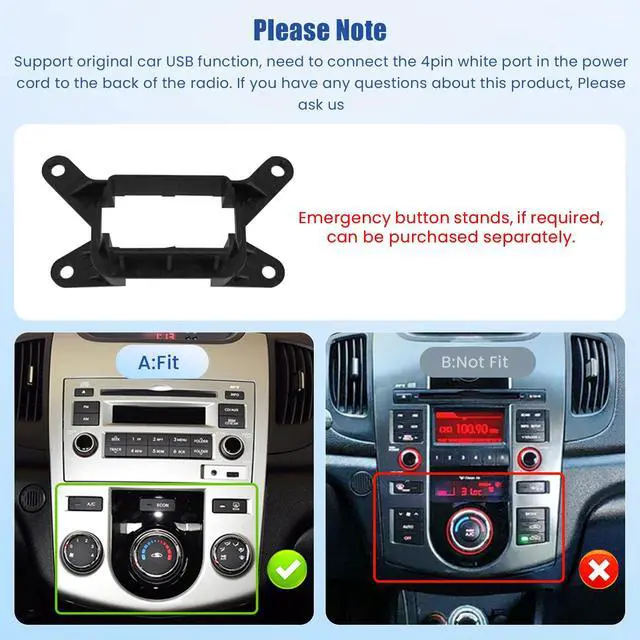 Alt view image 2 of 6 - Android Car Radio for Kia Forte Cerato K3 2008-2013 CarPlay Android Auto | 9 Inch HD Touchscreen with 4+128G storage, Cerato Stereo with 5Ghz WiFi GPS Bluetooth FM/RDS EQ SWC Backup Camera MIC