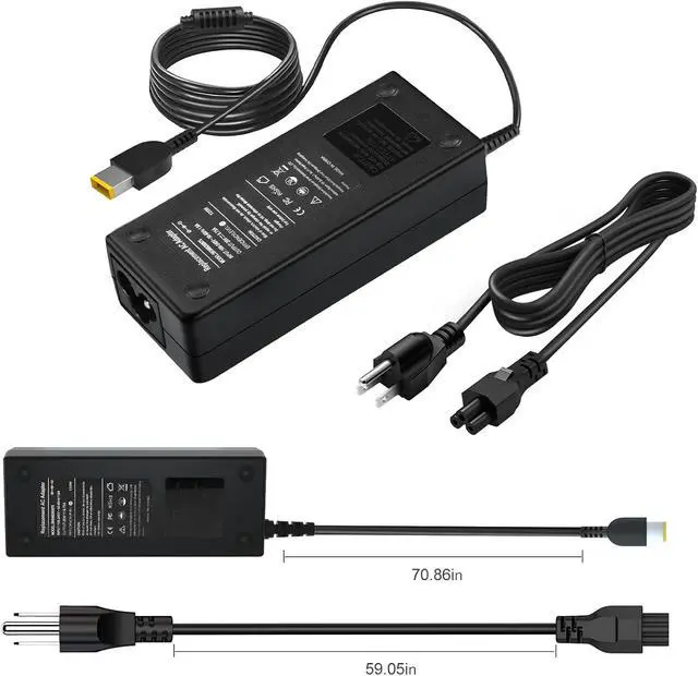 Alt view image 6 of 6 - 135W Power Cord for Lenovo ThinkPad Docking Station Yellow Tip | Stop dock blackouts! 135W pure power drives dual screens flawlessly. NOT a USB-C plug. Exact Yellow Square Tip ONLY