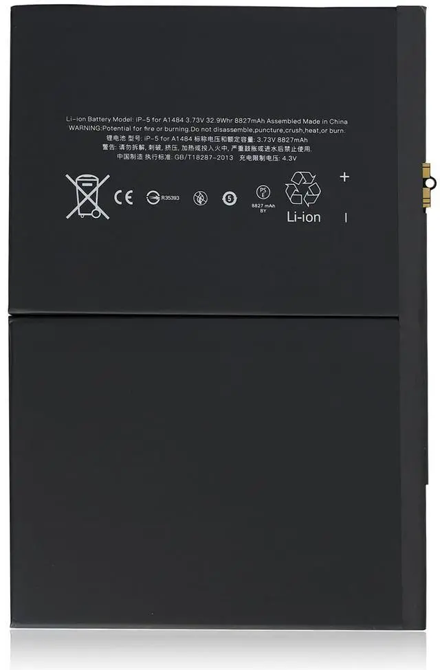 Main image of A1484 Battery Replacement Kit for iPad Air 1 iPad 5th 6th 7th 8th 9th Generation (Model: A1474 A1475 A1476 A1822 A1823 A1893 A1954 A2197 A2198 A2200 A2270 A2428 A2429 A2430) Without Tools